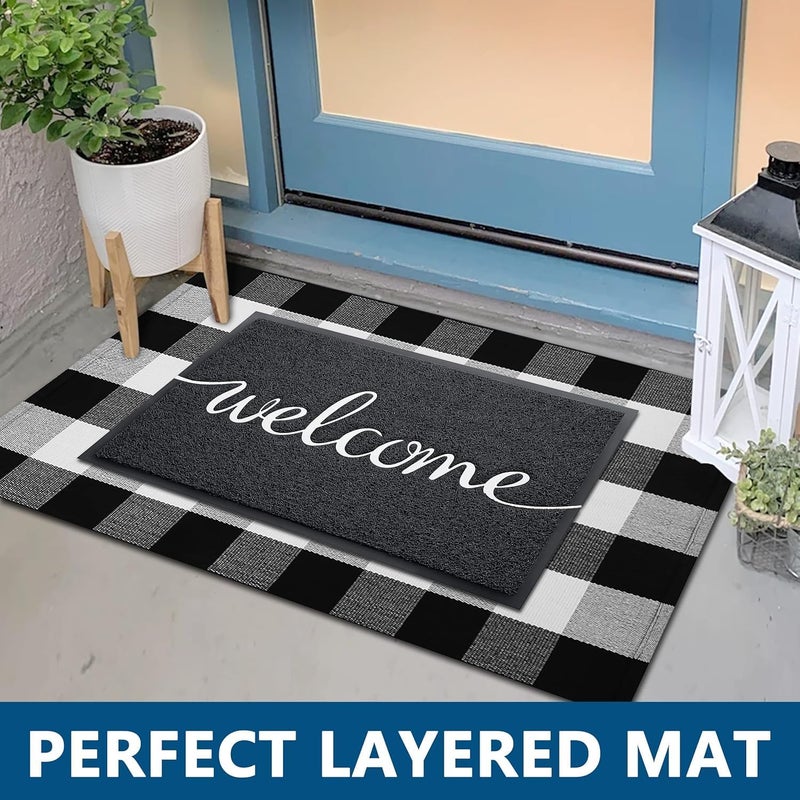 EARTHALL Funny Welcome Mats, Front Door Mat for Outside Entry, Doormat Outdoor/Indoor Entrance, Rugs Entryway Indoor, Outdoor Home Porch Decor 30"x17.5" - Image 2
